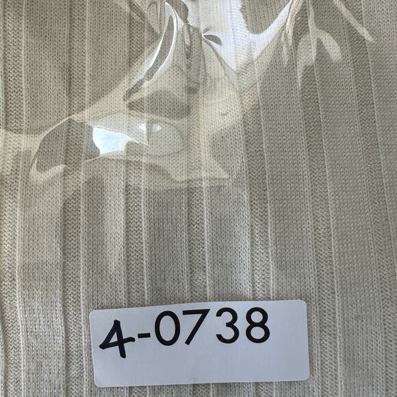 Banana Republic 100 Merino Wool Turtleneck Sweater Large Cream Ribbed Preppy EUC - Picture 8 of 8